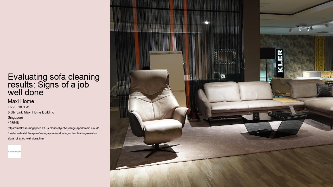 Evaluating sofa cleaning results: Signs of a job well done