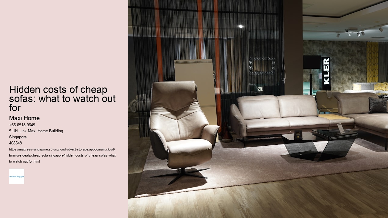 Hidden costs of cheap sofas: what to watch out for