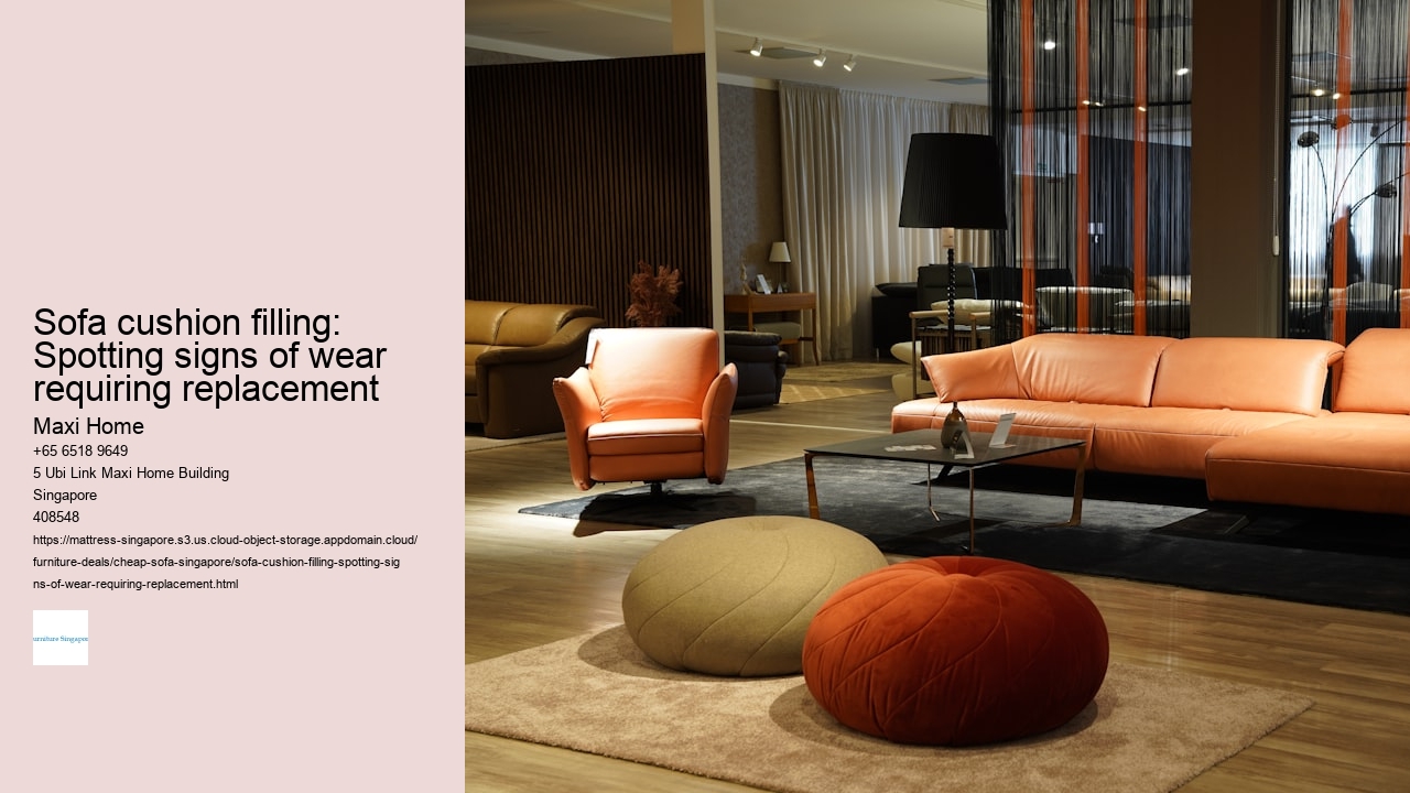 Sofa cushion filling: Spotting signs of wear requiring replacement