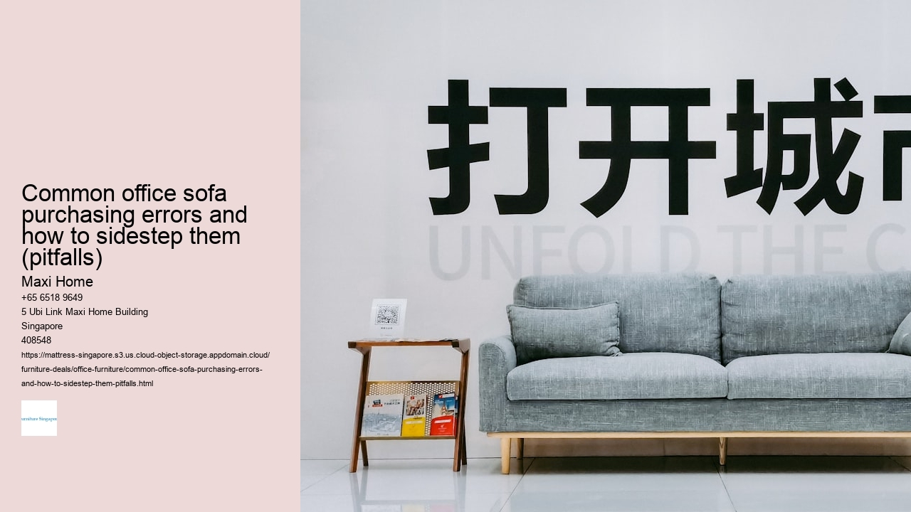 Common office sofa purchasing errors and how to sidestep them (pitfalls)