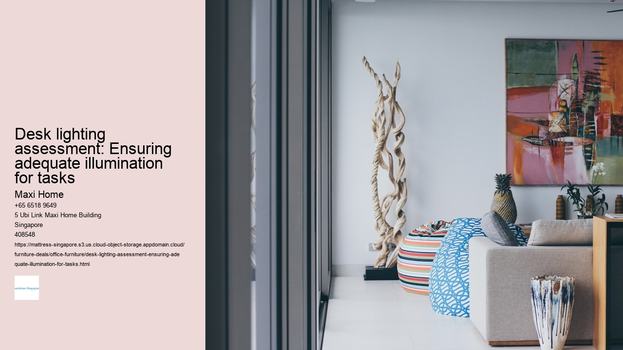 Desk lighting assessment: Ensuring adequate illumination for tasks