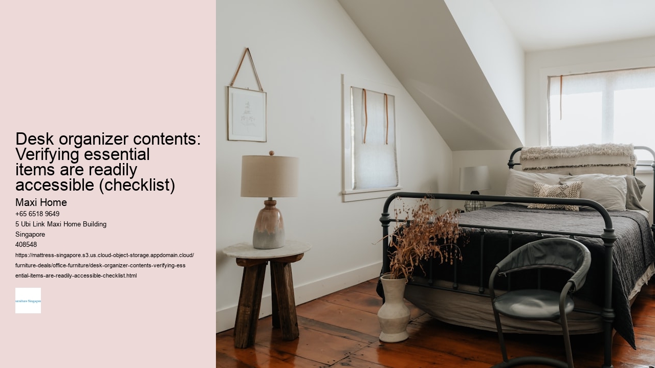 Desk organizer contents: Verifying essential items are readily accessible (checklist)