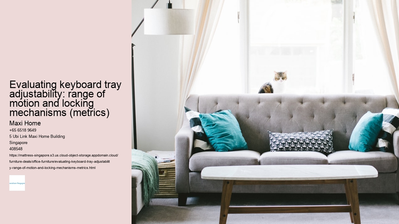 Evaluating keyboard tray adjustability: range of motion and locking mechanisms (metrics)