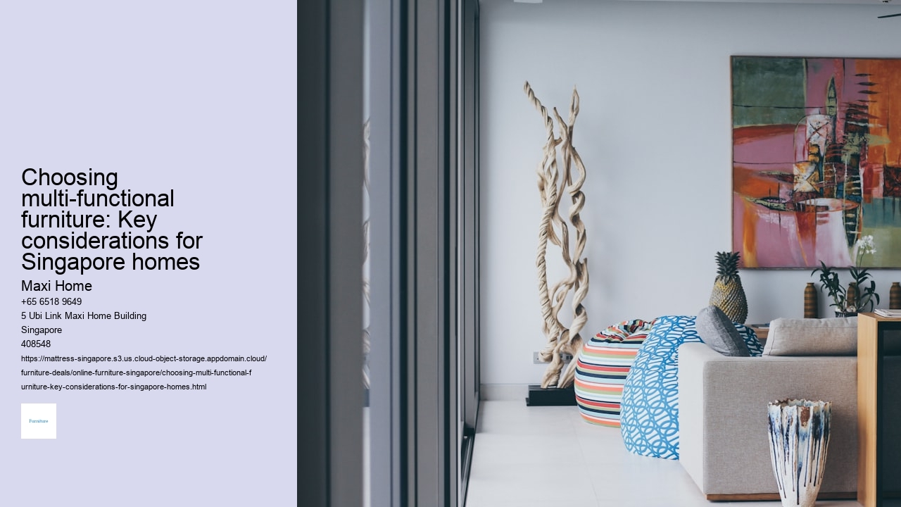Choosing multi-functional furniture: Key considerations for Singapore homes