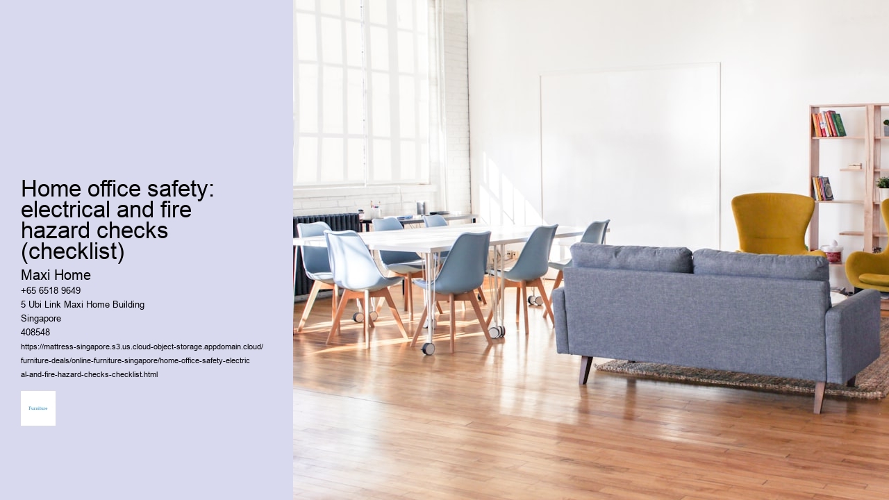 Home office safety: electrical and fire hazard checks (checklist)