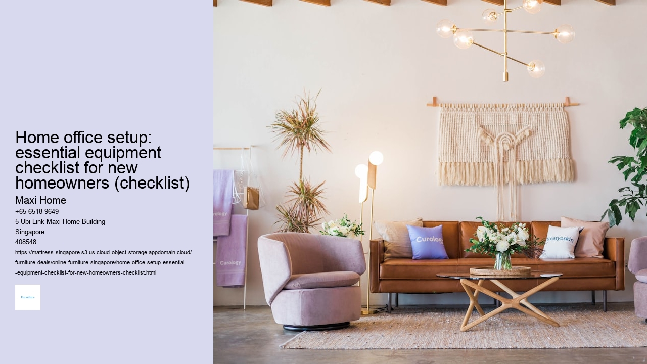 Home office setup: essential equipment checklist for new homeowners (checklist)