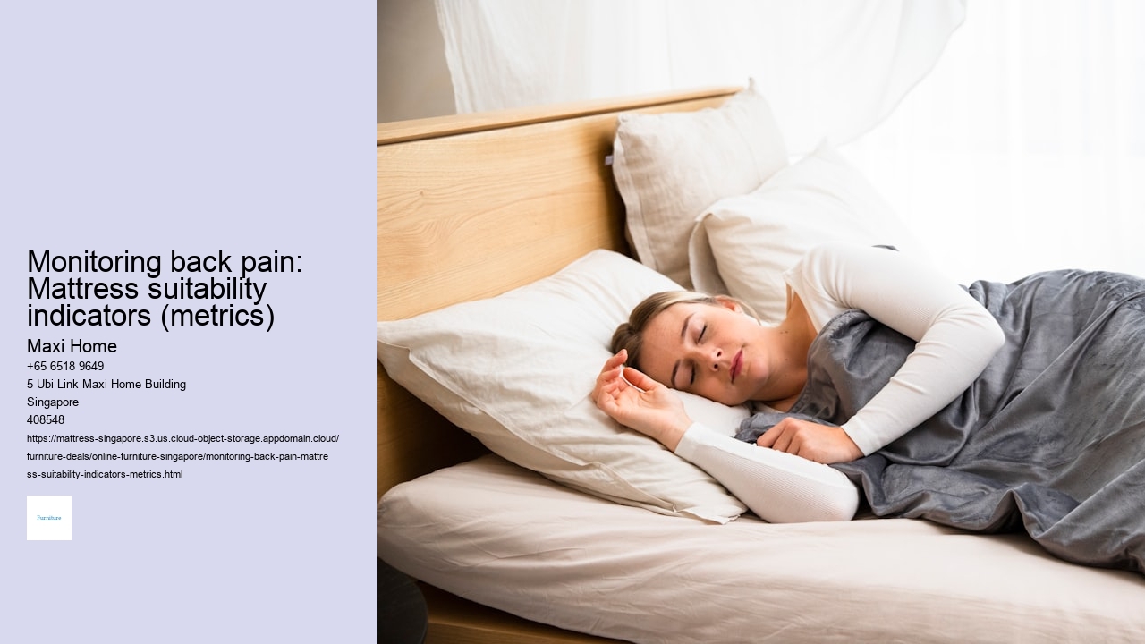 Monitoring back pain: Mattress suitability indicators (metrics)