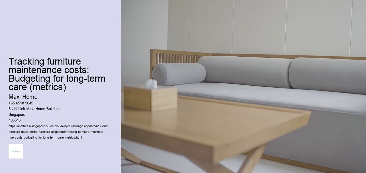 Tracking furniture maintenance costs: Budgeting for long-term care (metrics)