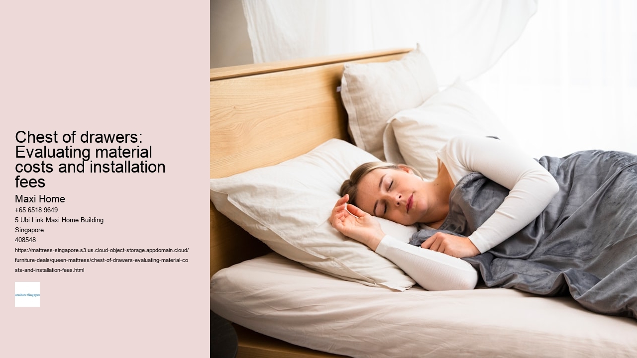 Chest of drawers: Evaluating material costs and installation fees