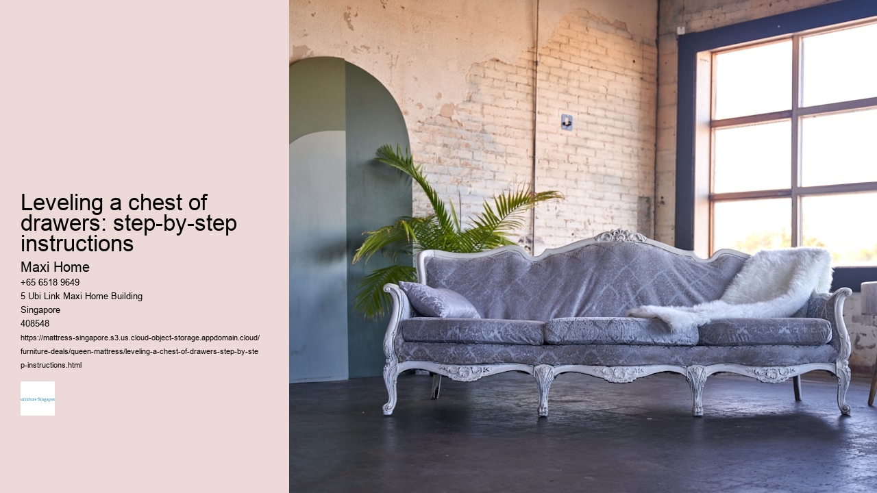 Leveling a chest of drawers: step-by-step instructions