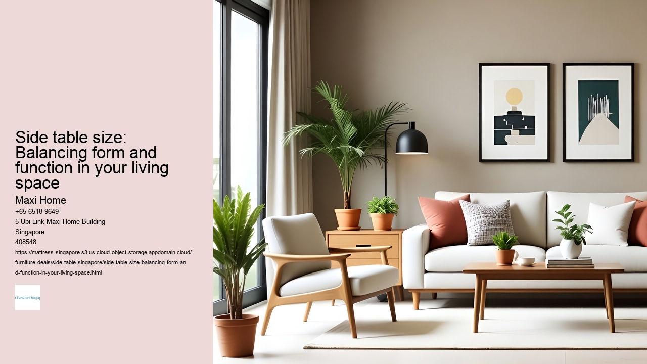 Side table size: Balancing form and function in your living space