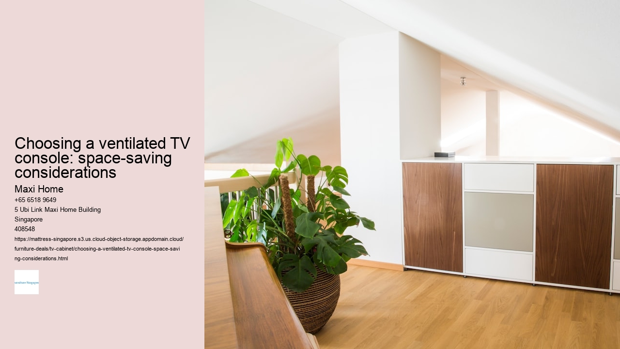 Choosing a ventilated TV console: space-saving considerations